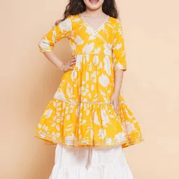BAESD Girls Printed Pure Cotton Kurta With Sharara-image-68