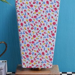 Devansh White & Pink Printed Contemporary Table Lamp with Shade-14