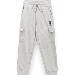 U.S. Polo Assn. Boys Grey Textured Joggers-image-54