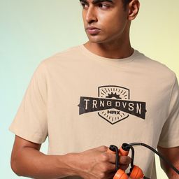 HRX by Hrithik Roshan Retro Typography Printed Training T-shirt-image-88