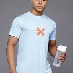 HRX by Hrithik Roshan Men Brand Typography Printed Rapid-Dry Running T-shirt-image-91