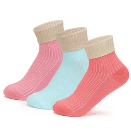 Supersox Women Pack Of 3 Assorted Ankle-Length Cotton Socks-picture-43