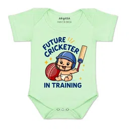 Arvesa Kids-Unisex Green Cotton Rompers-picture-29