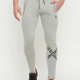 Duke Mid Grey Melange Smart Fit Printed Trackpants-picture-14