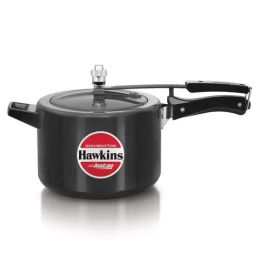 Hawkins Black Aluminium Induction Inner Lid Instaa Hard Anodised Pressure Cooker (Iih50) (5 L)-27