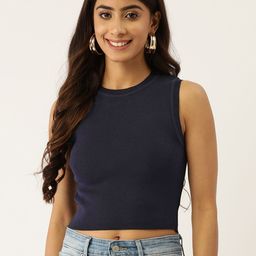 FEMEA Solid Cotton Crop Top-picture-54