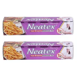 Neatex Aluminium Silver Kitchen Foil Roll 295 mm 18 Micron 1 Kg (Pack of 2)-36
