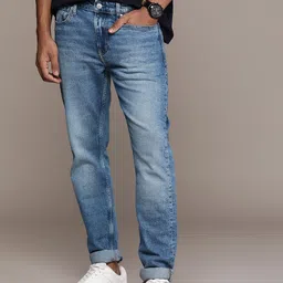 Calvin Klein Jeans Men Slim Fit Heavy Fade Stretchable Mid-Rise Jeans-image-70