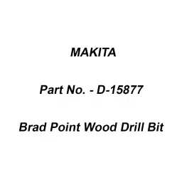 Makita 6.35 mm (1/4 inch) Hex Shank Brad Point Wood Drill Bit, D-15877-6