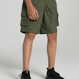 Puma Boys Checked Pure Cotton Regular Fit Cargo Shorts-picture-30