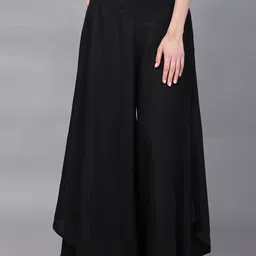 SWISHIN Women Relaxed Flared Wide Leg Trousers-picture-52