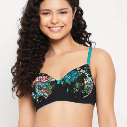 Clovia Black Lace Non-Wired Full Coverage Bra-29