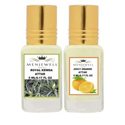 Menjewell Set of 2 Royal Kewda Juicy Orange Attar-67