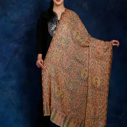 Exotic India Ethnic Motifs Woven Design Kani Jamawar Wool Shawl-image-92