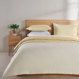 DDecor Beige 4 Piece Double King Geometric Cotton Bedding Set-image-88