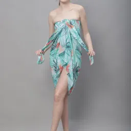 Claura Green Printed Beachwear Sarong-image-46
