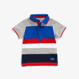 Mothercare Kids Multicolor Striped Polo T-Shirt-image-56