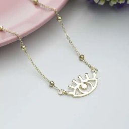 Priyaasi Evil Eye Golden Casual Pendant with Chain-image-3