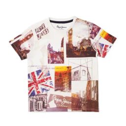 Pepe Jeans Kids Off White Printed T-Shirt-image-47