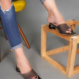JM Looks Open Toe Block Heels image 1