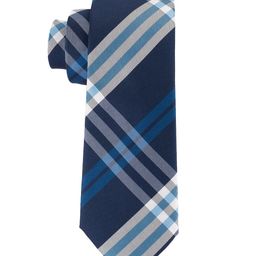 The Tie Hub Men Blue Checked Broad Tie and Cufflinks-image-17