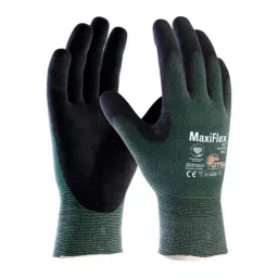 ATG MaxiFlex Cut Palm Coated Knitwrist Gloves 24.5 cm Length Green and Black L Size, 34-8743 (Pack of 3 Pair)-image-75