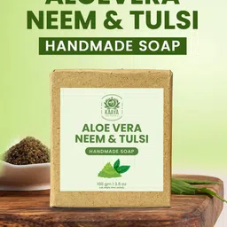 Kaaya Natural Neem & Tulsi Handmade Soap- 100 g image 5