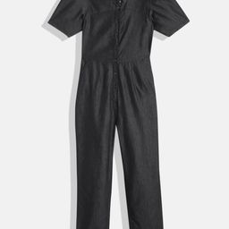 DressBerry Girls Short Puff Sleeves Basic Jumpsuit-image-76