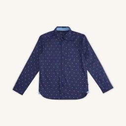 Pantaloons Junior Navy Cotton Printed Full Sleeves Shirt-image-26