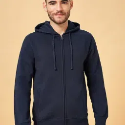 Urban Ranger by Pantaloons Dark Navy Regular Fit Hooded Sweatshirt-picture-32