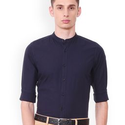 Allen Solly Men Navy Blue Slim Fit Solid Casual Shirt-picture-28