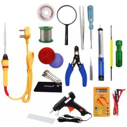 Fadman 15 In 1 Half Yellow & Red Soldering Iron Kit 25 W Corded Flat Copper & Iron Tip-18