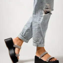 Shoetopia Women's Black Casual Sandals-picture-25
