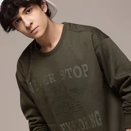 The Roadster Lifestyle Co. Men Printed Relaxed Fit Sweatshirt-picture-36