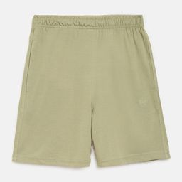 CHIMPRALA Boys Olive Green Solid Cotton Regular Shorts-image-62