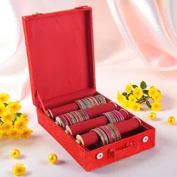 Kuber Industries Red Set of 1 Regular Jewellery Organiser Organisers-6