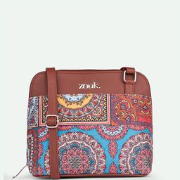 ZOUK Ethnic Motifs Printed Structured Sling Bag image 3