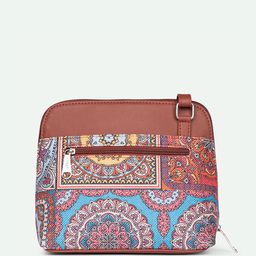 ZOUK Ethnic Motifs Printed Structured Sling Bag image 5