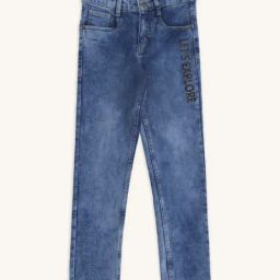 Pantaloons Junior Blue Tapered Fit Jeans-picture-25
