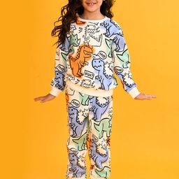 Anthrilo Girls Printed Fleece Sweatshirt With Joggers-15