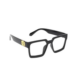 CRIBA Unisex UV Protected Clear Lens & Black Square Sunglasses CR_JM_CLEAR-13