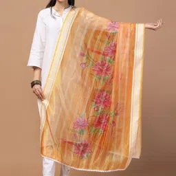 Kaizen TEXO FAB Printed Organza Dupatta-29