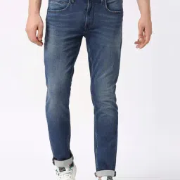 Pepe Jeans VAPOUR Blue Lightly Washed Tapered Fit Jeans-picture-5
