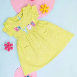Pantaloons Baby Yellow Cotton Printed Dress-picture-13
