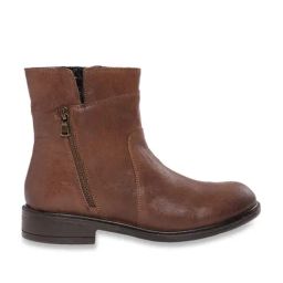 Geox Women's D Catria Brown Leather Casual Booties-image-65