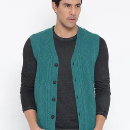 U.S. Polo Assn. Men Green Woollen Cardigan-picture-36