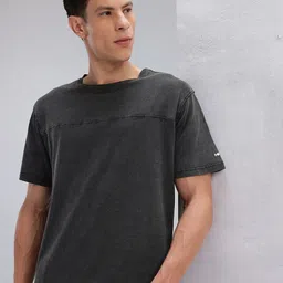 HRX by Hrithik Roshan Solid Drop-Shoulder Sleeves Pure Cotton Lifestyle T-shirt-image-52