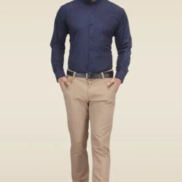 Hancock Navy Slim Fit Shirt-image-42