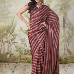 RACHNA Striped Satin Ready to Wear Saree-picture-49