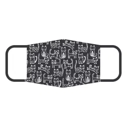 ORILEY OA5075 Universal Unisex Reusable Cotton Face Mask cat design (Pack of 5)-picture-22
